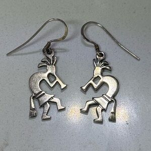 Sterling Silver Kokopelli Earrings